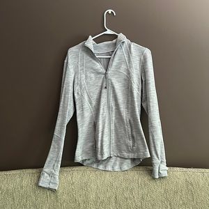 Grey and white lululemon define jacket